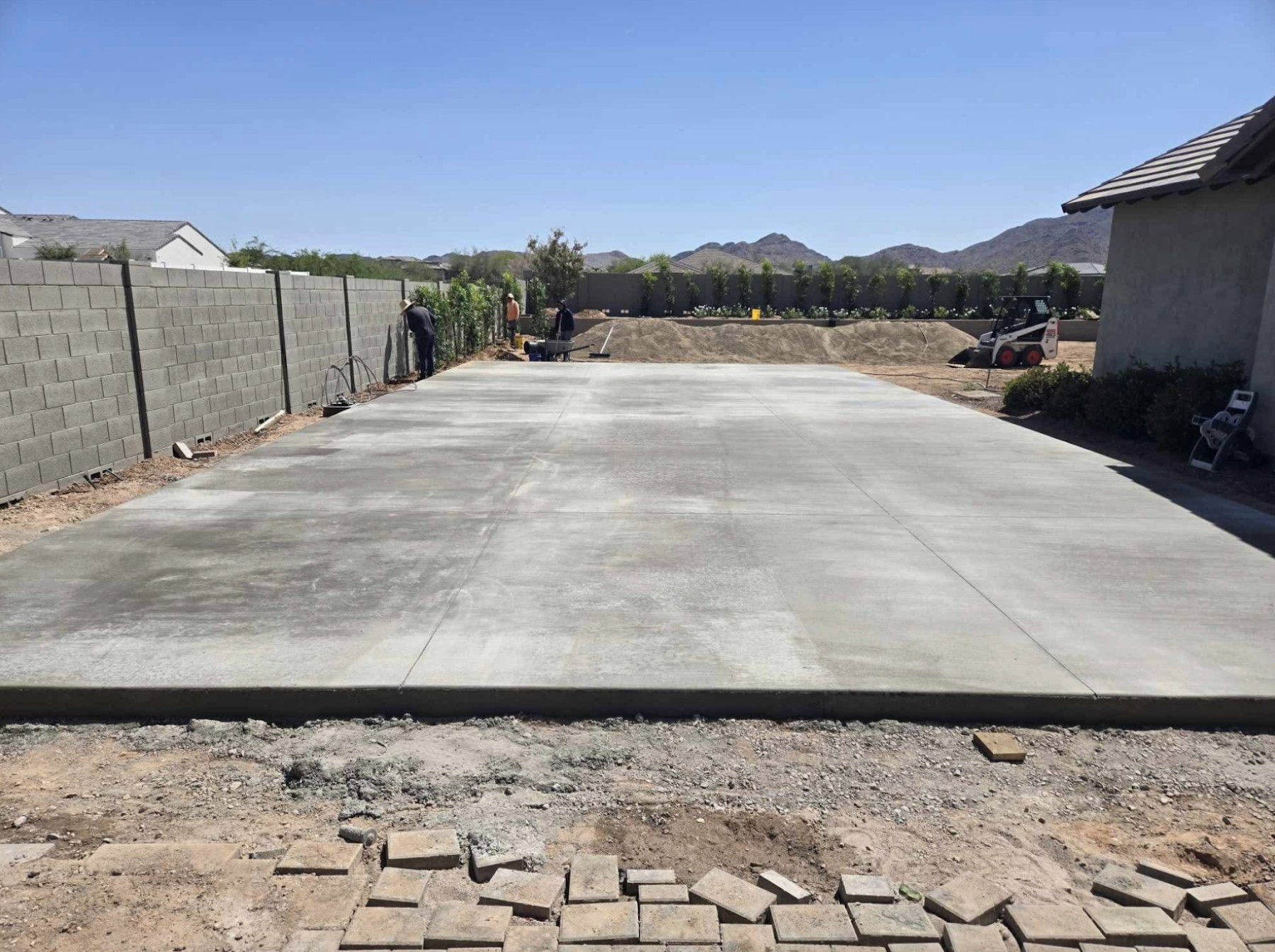 Large authentic Cornerstone concrete pad project